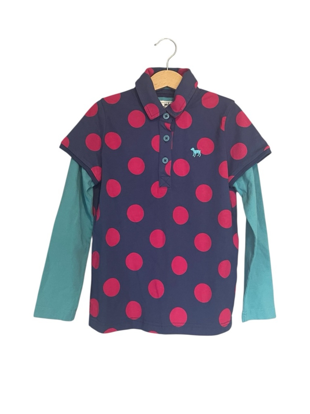 Mini Boden Polka -Dot Polo Shirt